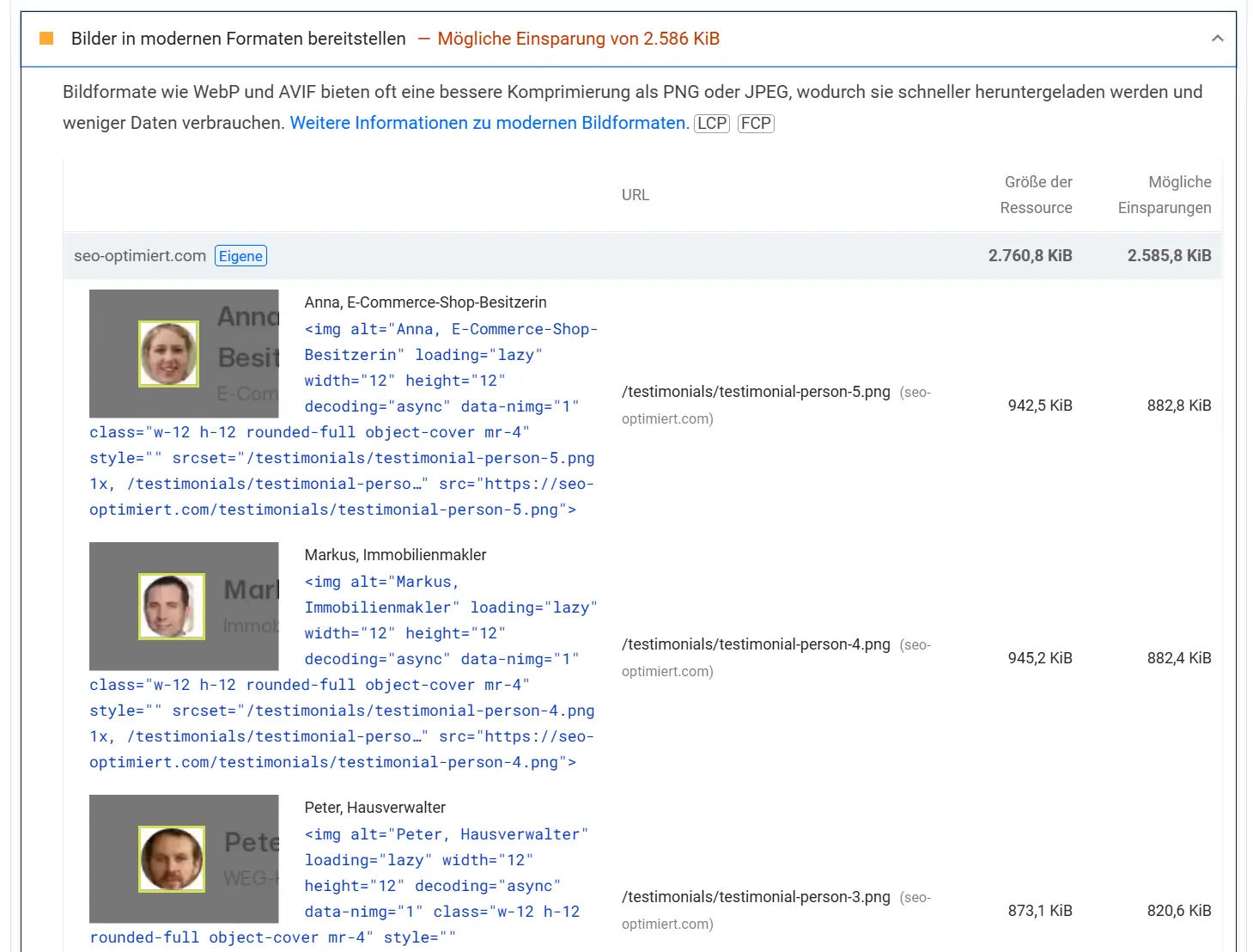 maßnahmen zur behebnung von leistungssproblemen in lighthouse